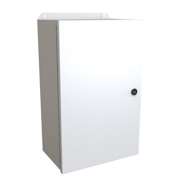 Steel Enclosure, 16 in H, 10 in W, 6 in D, NEMA 4, Hinged, Hammond, Mfr#: EJ16106LG